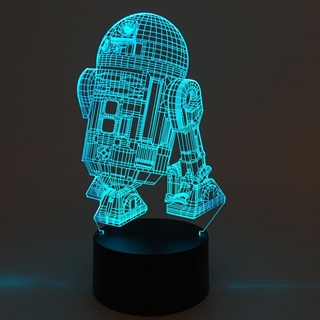 R2-D2 3D lampe - Sort lampefod